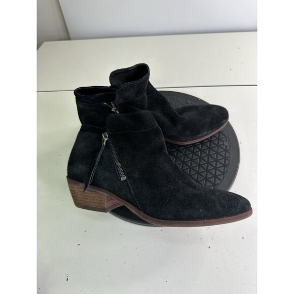 Sam Edelman Packer Ankle Boots Booties Shoes Sz 8.5 Black Leather Women’s - Picture 2 of 9